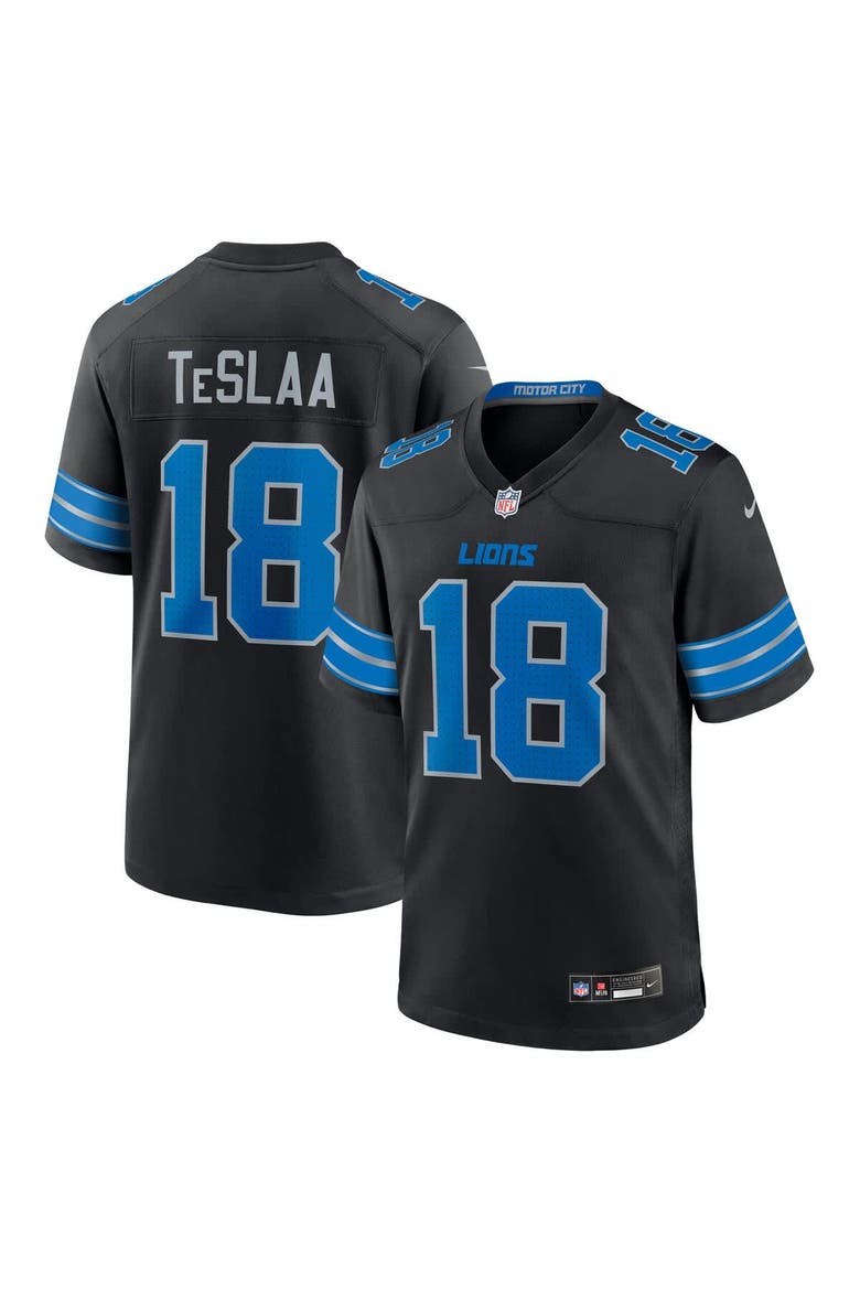 Men's Nike Isaac TeSlaa Black Detroit Lions Alternate Game Player Jersey, Main, color, Black