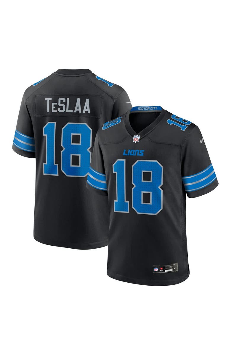 Nike Men's Nike Isaac TeSlaa Black Detroit Lions Alternate Game Player Jersey, Main, color, Black