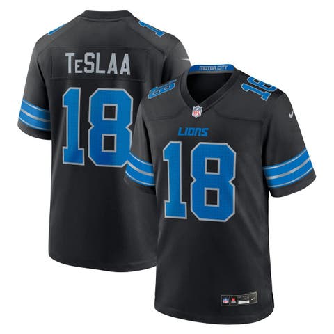 Men's Nike Isaac TeSlaa Black Detroit Lions Alternate Game Player Jersey