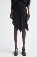 Lemaire Button Drape Merino Wool Blend Skirt