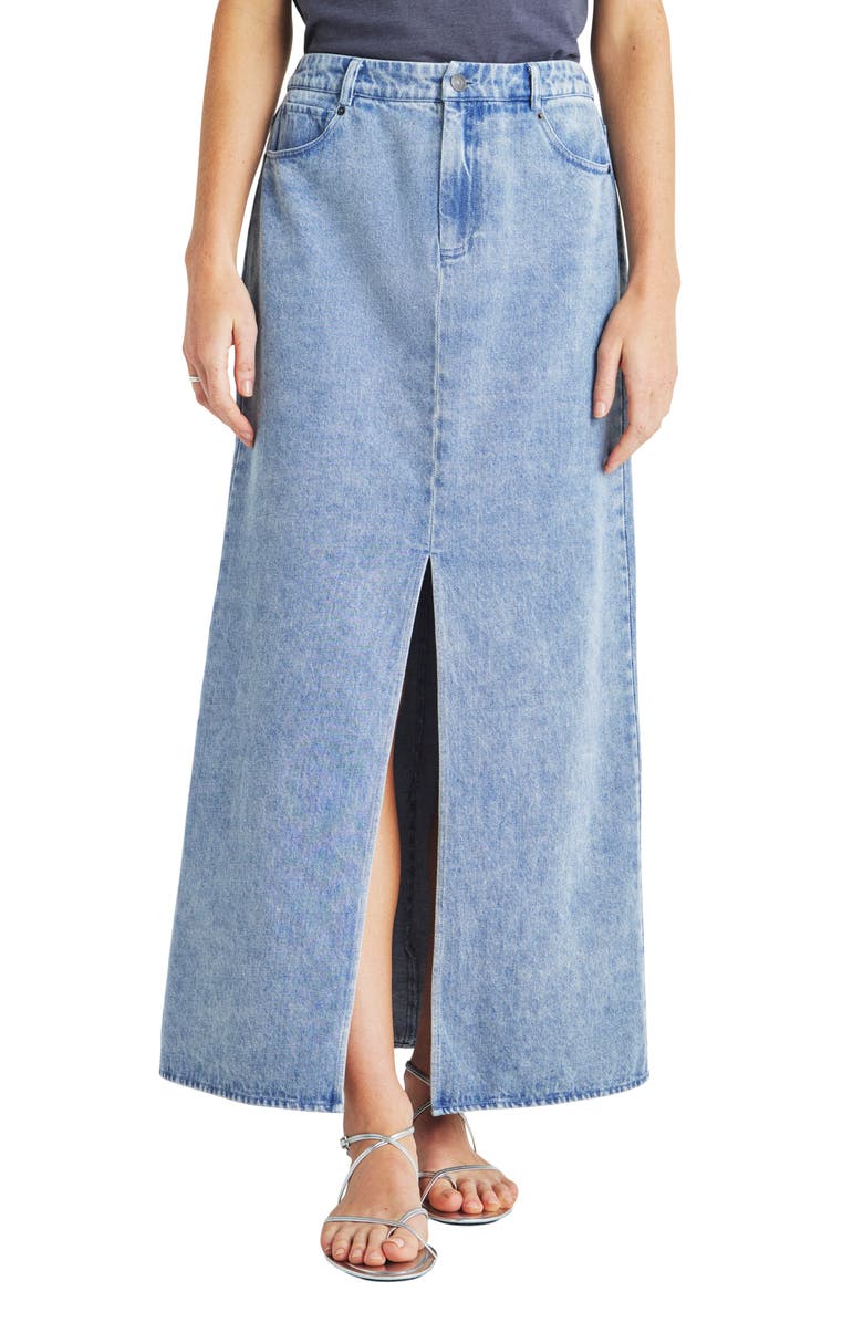 Splendid Rhiannon Denim Maxi Skirt, Main, color,