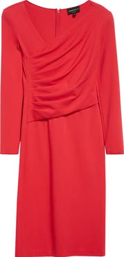 Emporio Armani Ruched Long Sleeve Jersey Body-Con Dress