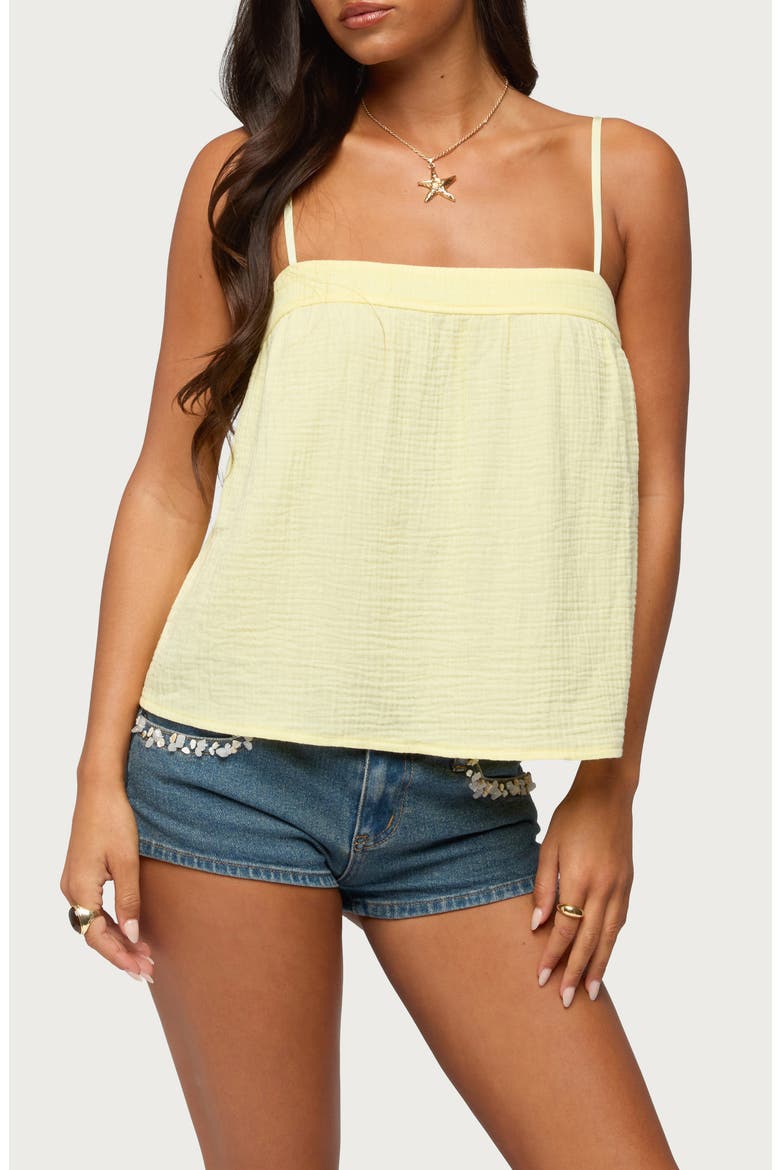 Sapphire Cotton Gauze Camisole, Main, color, YELLOW