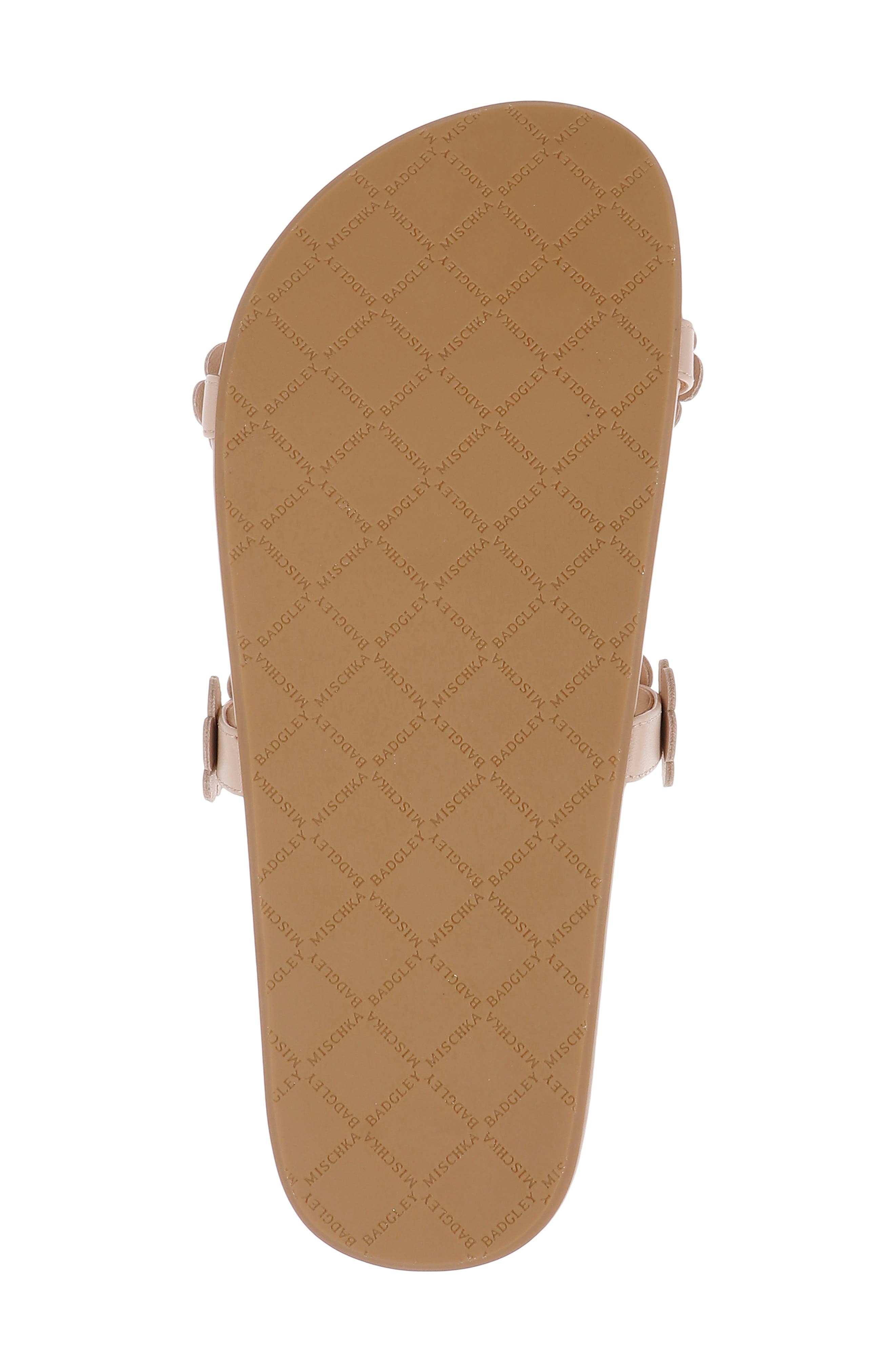 Waterbury Slide Sandal, Alternate, color, NUDE LEATHER