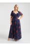  Navy Red Floral