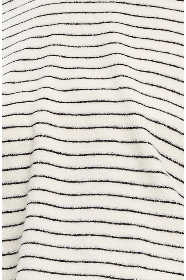 Bry Stripe Oversize Velour Top, Alternate, color, CREAM NOIR STRIP