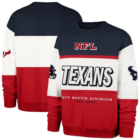 Men's '47 Navy/Red Houston Texans Breeze Maximalist Sweatshirt