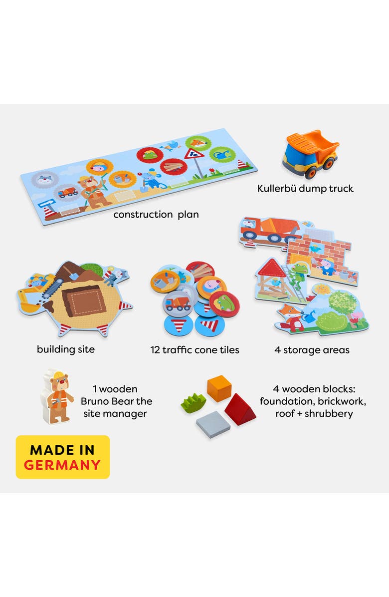 HABA My Very First Games Building Site, A Cooperative Learning Kids Game, Toddler Learning Activities & Games for 2+ Year Olds with Included Toy Truck, Alternate, color, Multi