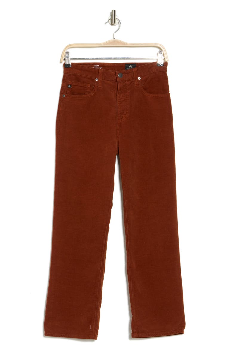 The Rhett High Waist Crop Corduroy Jeans, Alternate, color, FIRED COPPER