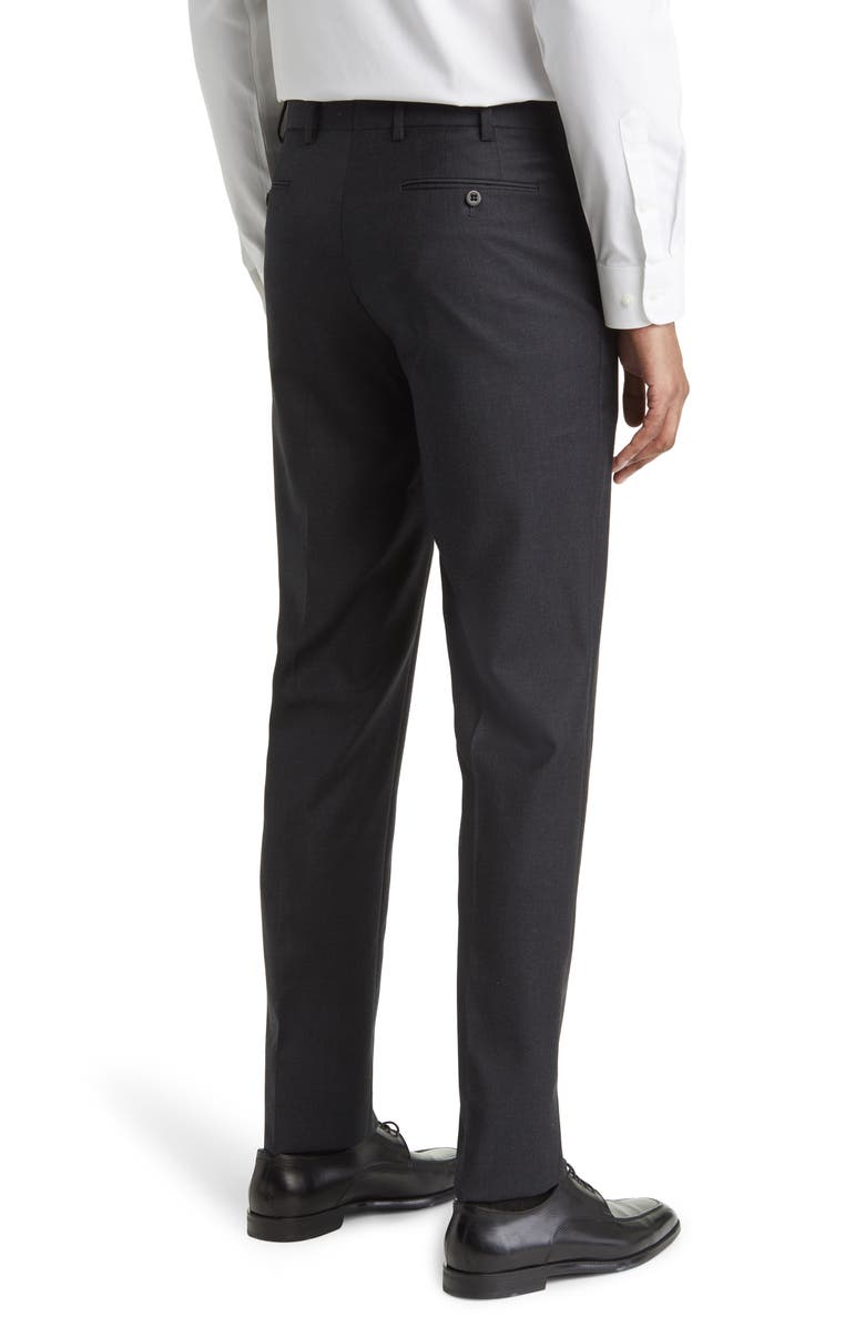 Zanella Devon Super 110s Serge Trousers, Alternate, color, Dark Grey