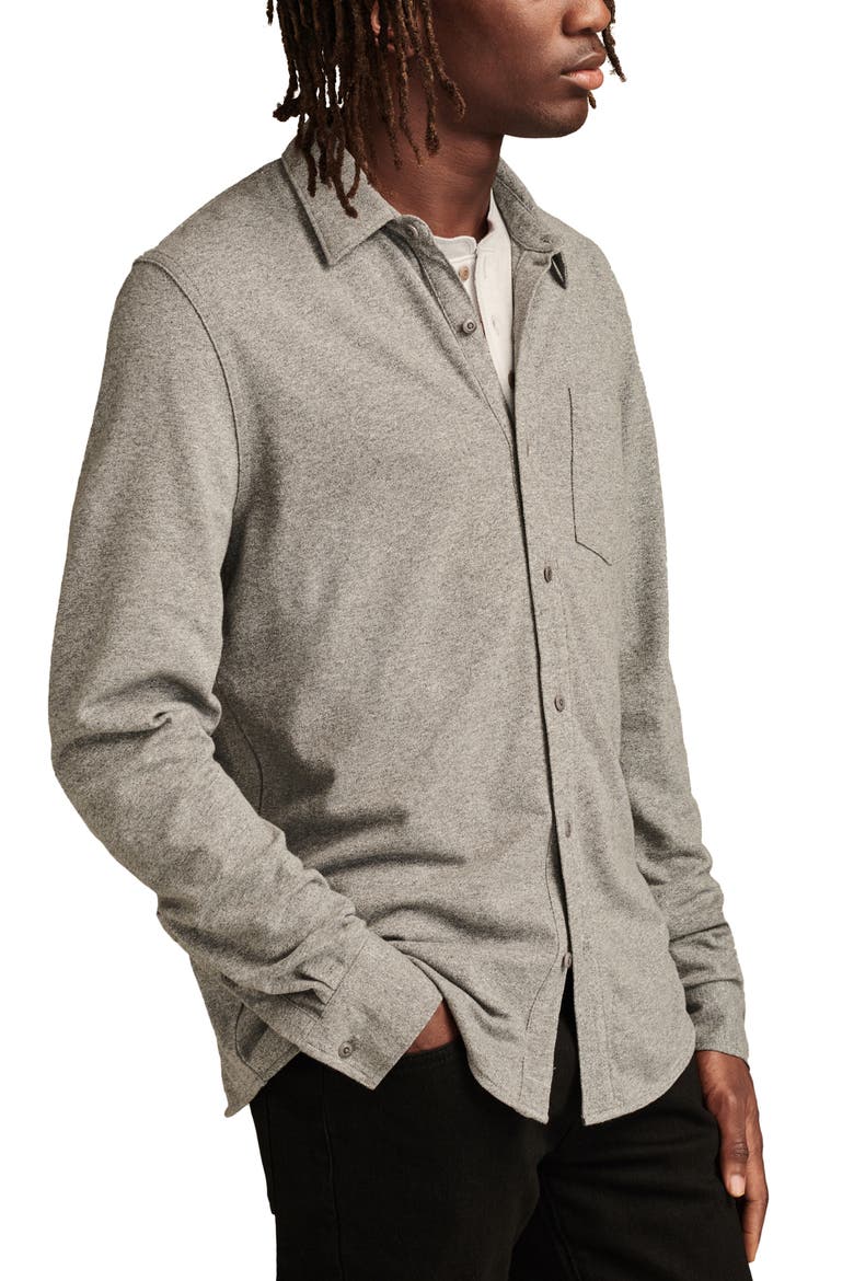 Stretch Cotton Oxford Dress Shirt, Alternate, color, HEATHER GREY