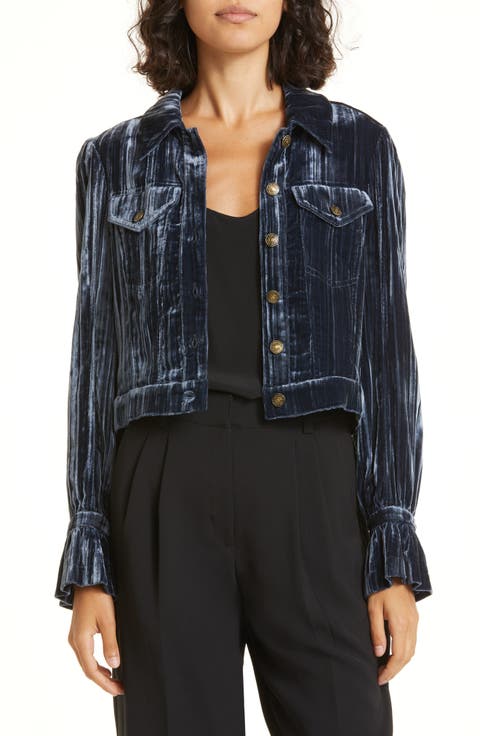 Dillon Velvet Crop Jacket