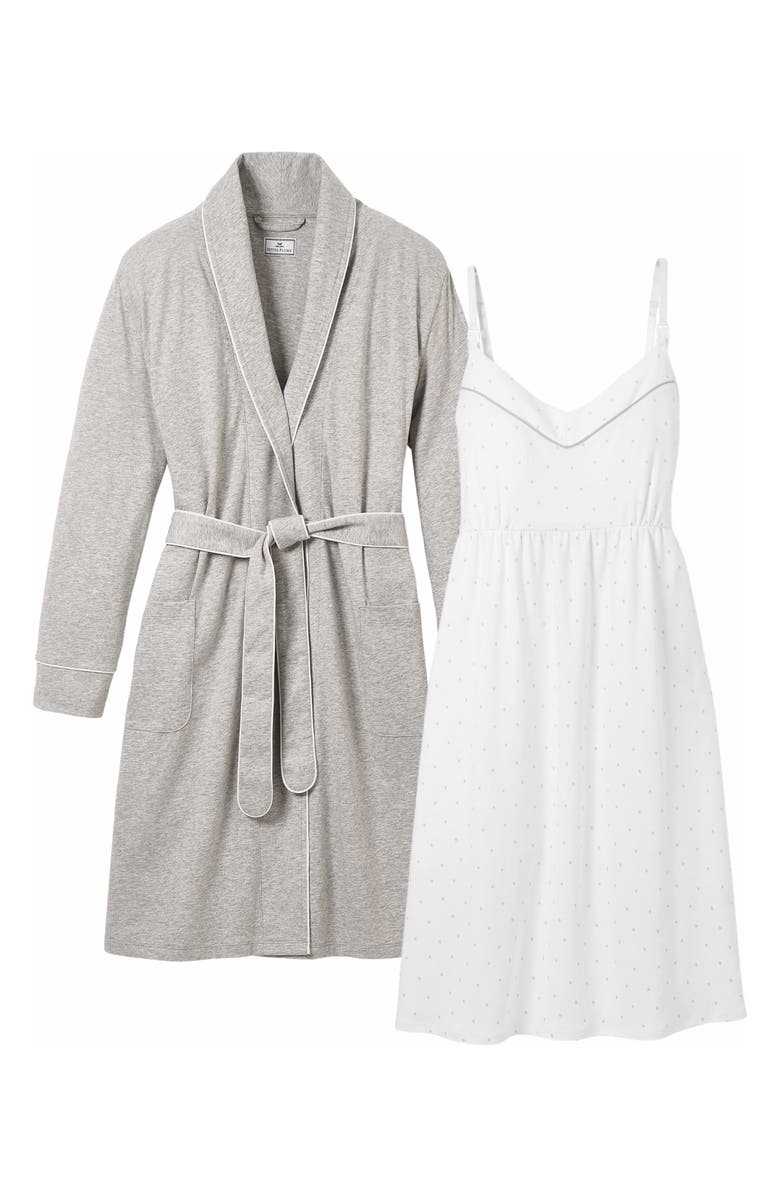 Petite Plume The Essential Maternity Nightgown & Robe Set, Main, color,