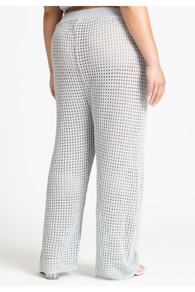 Metallic Crochet Pant, Alternate, color, METALLIC