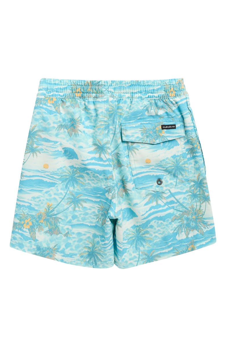 Quiksilver Kids' Surfsilk Mix Volley Swim Trunks, Alternate, color, Aqua