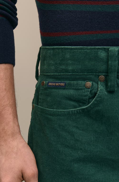 Brooks Brothers Stretch Cotton Corduroy Five Pocket Pants In Green