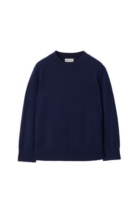 Check Patch Wool Cashmere Sweater