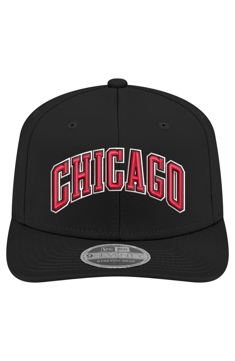 New Era Men's New Era Black Chicago Bulls Statement Edition Jersey Hook 9SEVENTY Stretch-Snap Hat, Alternate, color,