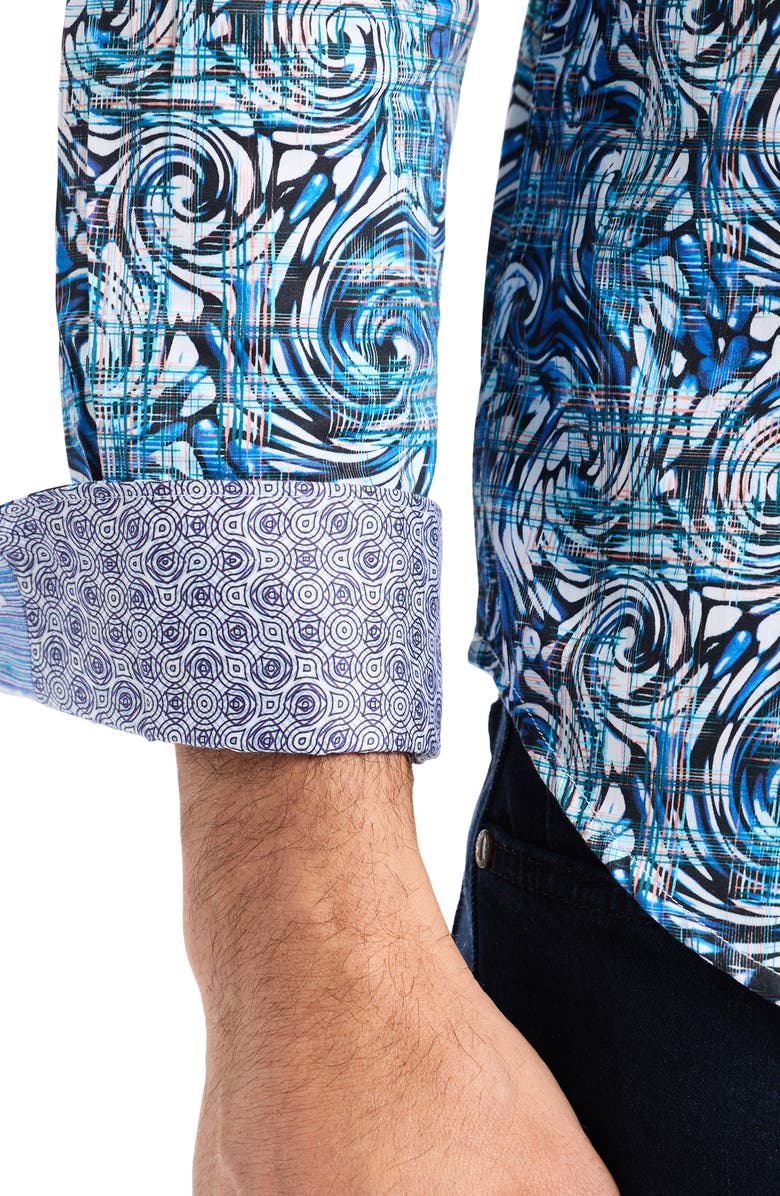 Robert Graham Zeth Long Sleeve Button-Up Shirt, Alternate, color, Blue Multi