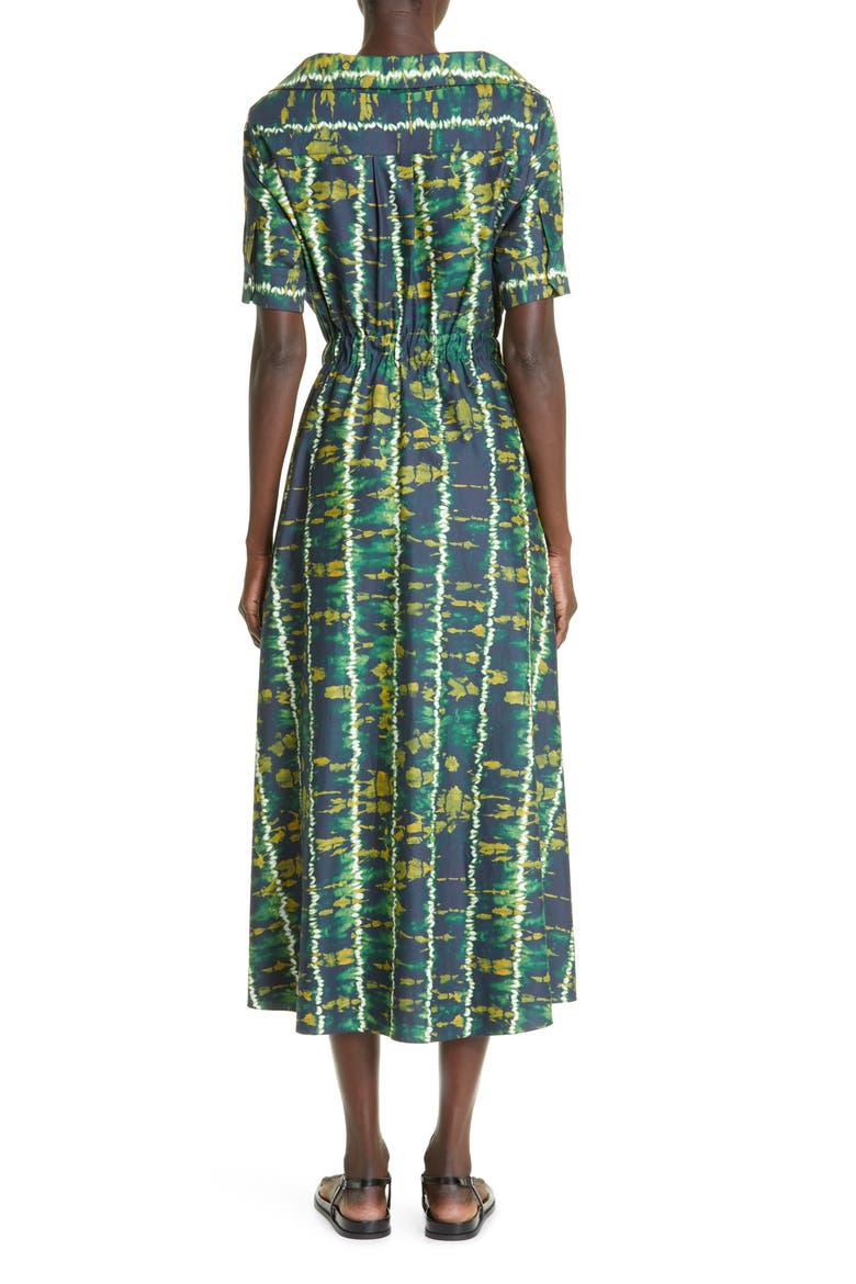 Lydia Shibori Tie Dye Stretch Cotton Shirtdress, Alternate, color, 256327 GEKKO