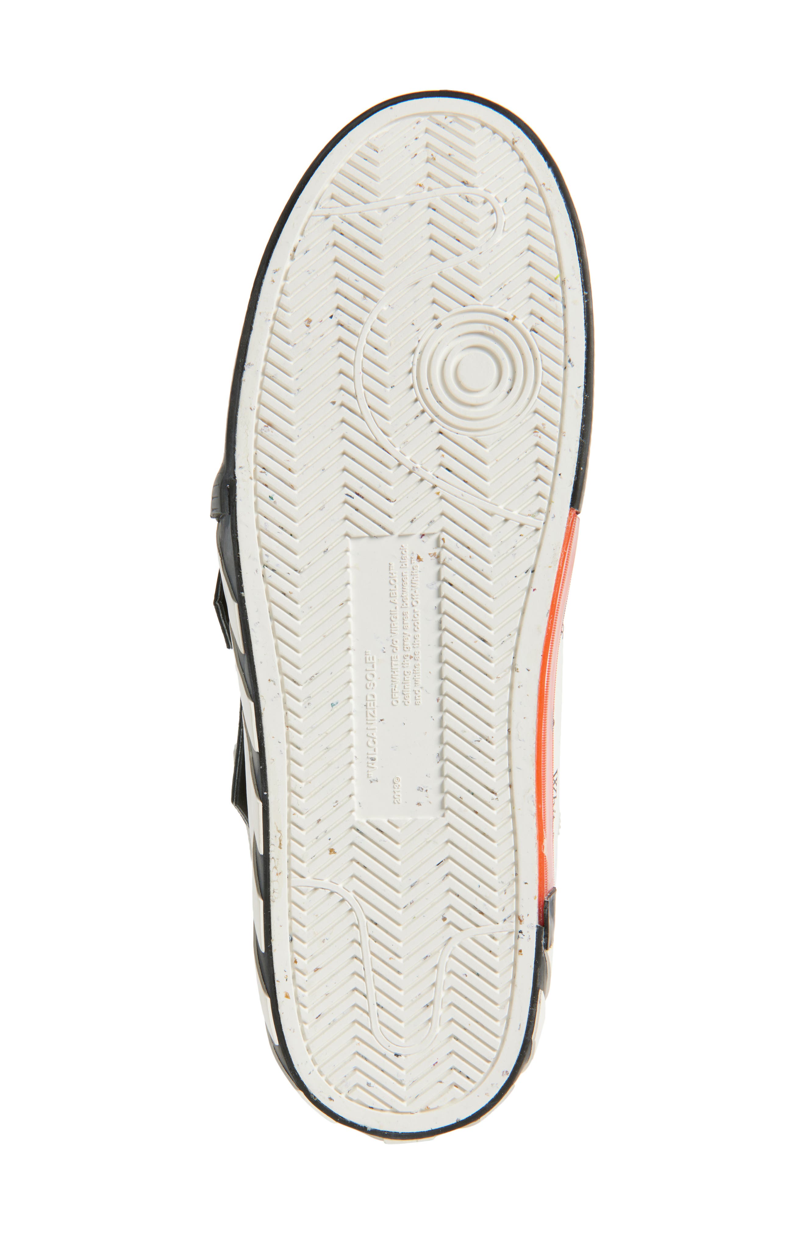 Off-White High Top Vulcanized Leather Sneaker, Alternate, color, 