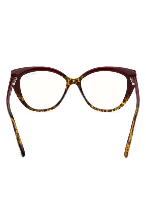 Tom Ford 54mm Square Blue Light Blocking Optical Glasses In Multi