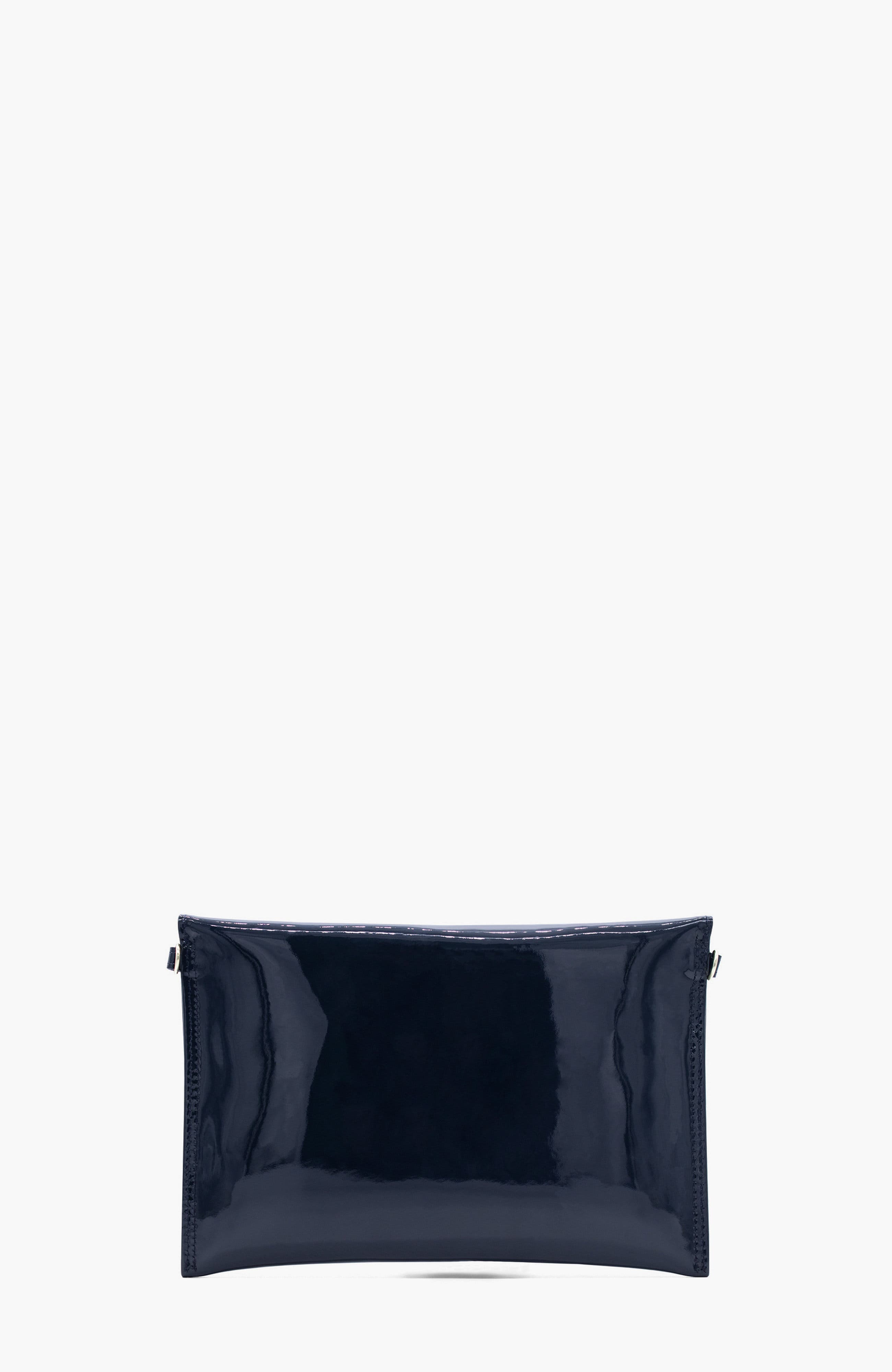 All In 68 Patent Leather Clutch Bag, Alternate, color, Navy