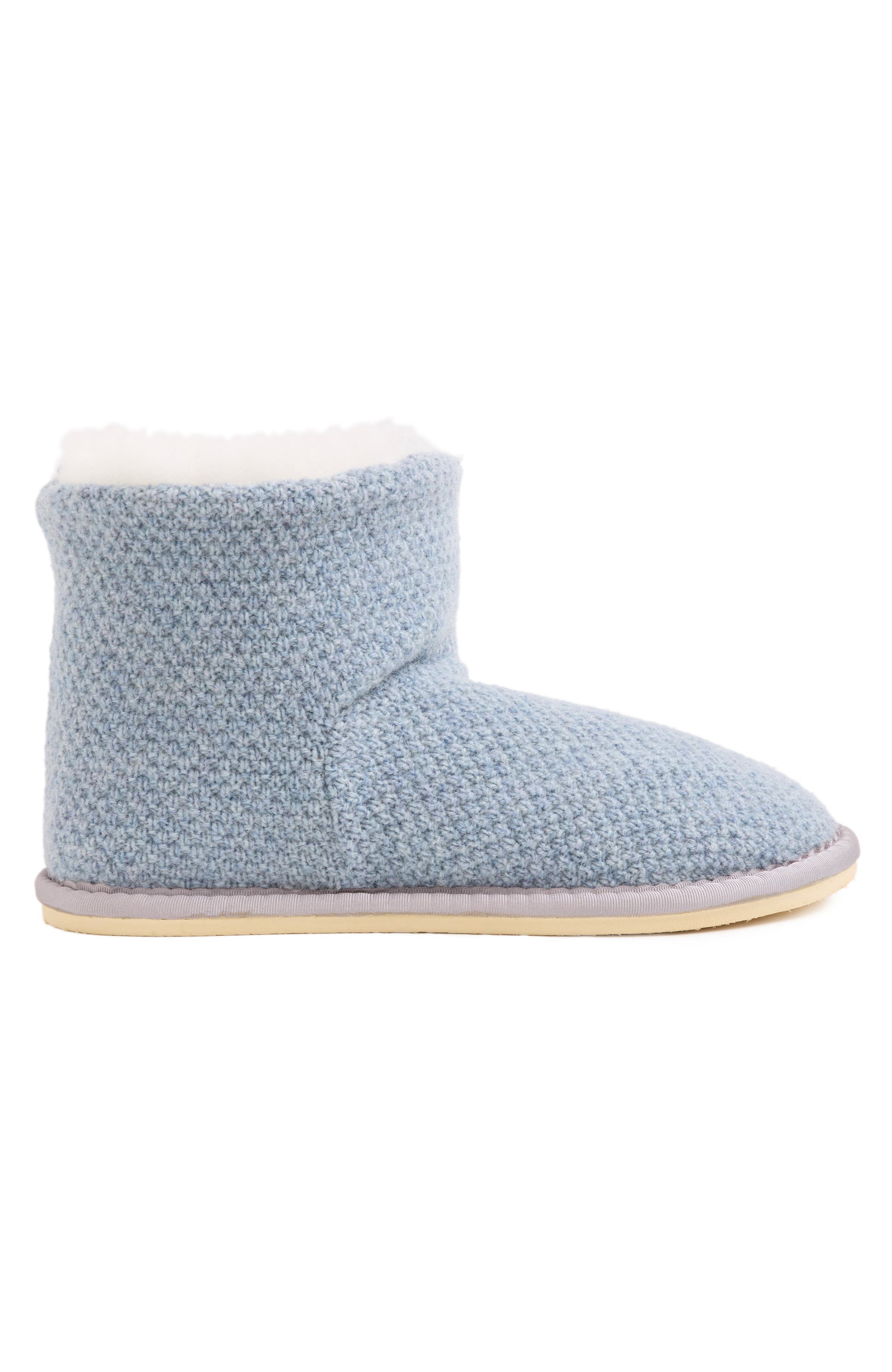 Celtic & Co. British Knitted Shortie Slippers, Main, color, Vintage Blue