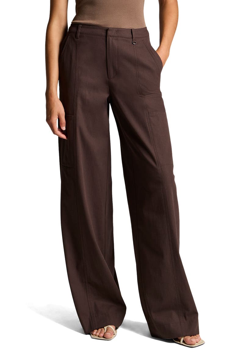 Mid Rise Wide Leg Panel Pants, Main, color, IRON