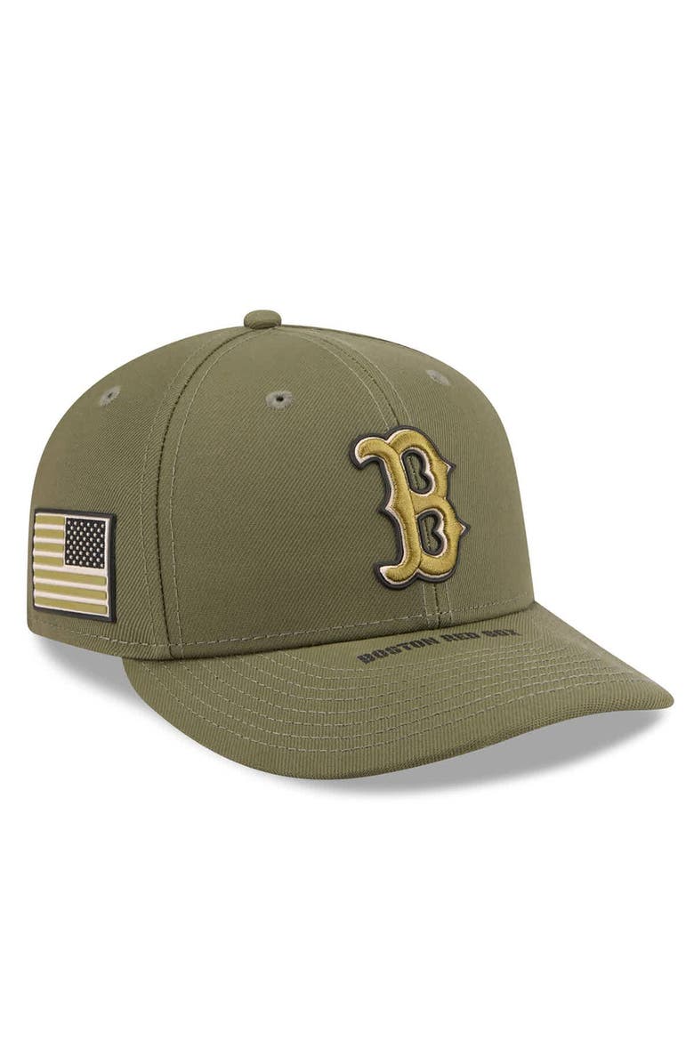 New Era Men's New Era  Olive Boston Red Sox 2026 Armed Forces Day Low Profile 59FIFTY Fitted Hat, Main, color, Olive