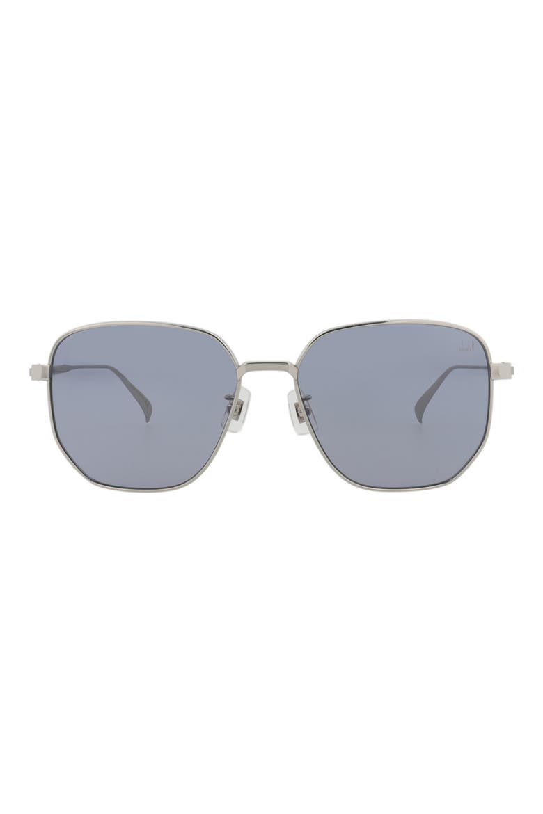 59mm Square Sunglasses, Main, color, SILVER SILVER LIGHT BLUE