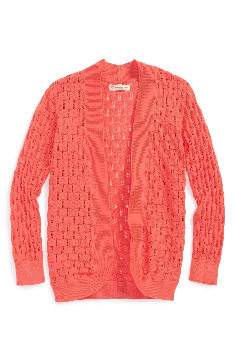 Tucker + Tate 'Flyaway' Pointelle Knit Cardigan, Main, color, 