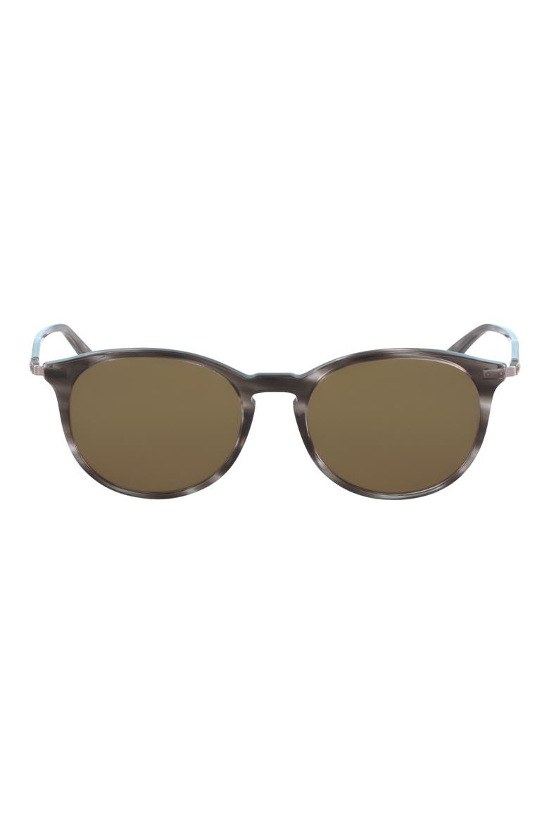 53mm Round Sunglasses, Main, color, STRIPED GREY