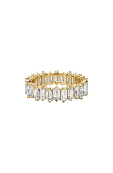 Cubic Zirconia Baguette Band Ring