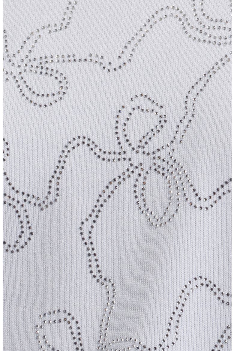 Karabeth Embellished Bow Sweatshirt, Alternate, color, ASPEN BLUE