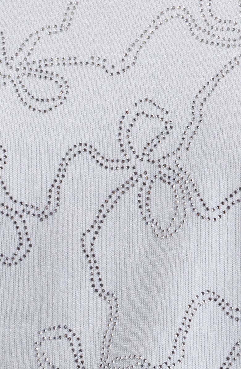 LoveShackFancy Karabeth Embellished Bow Sweatshirt, Alternate, color,