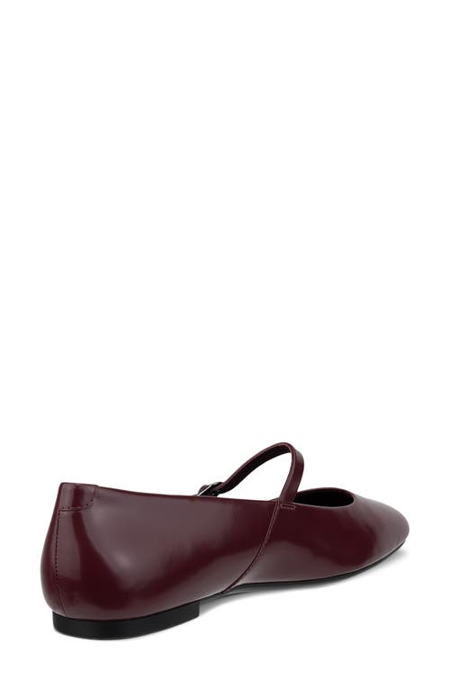 Ecco Margot Mary Jane Flat In Burgundy