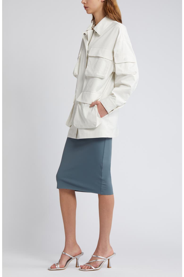 Oversize Twill Utility Jacket, Alternate, color, IVORY CLOUD