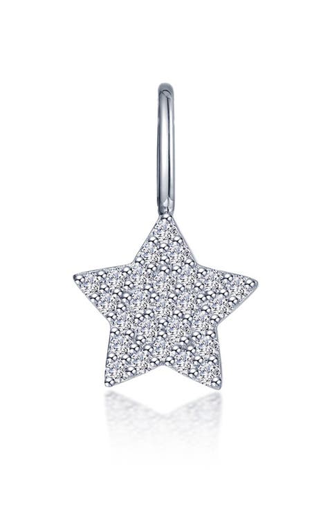 Star Pavé Simulated Diamond Charm