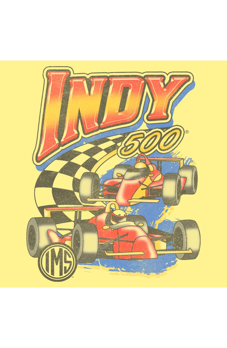 Indy 500 Men's Indy 500 Retro Race  Graphic T-Shirt, Alternate, color, Banana