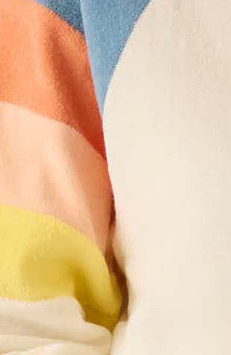 Faherty Cabana Colorblock Terry Cloth Quarter Zip Pullover, Alternate, color, Sunrise Sail