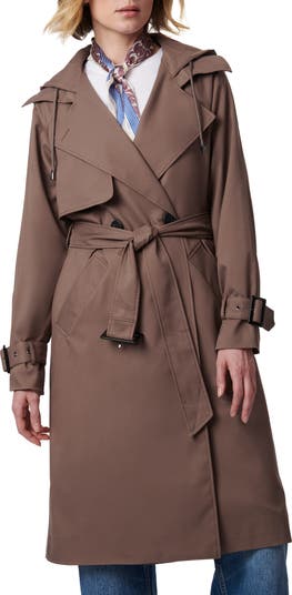 Double Breasted Hooded Trench Coat