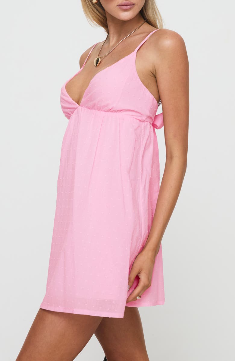 Princess Polly Koko Swiss Dot Cotton Babydoll Minidress, Alternate, color, 