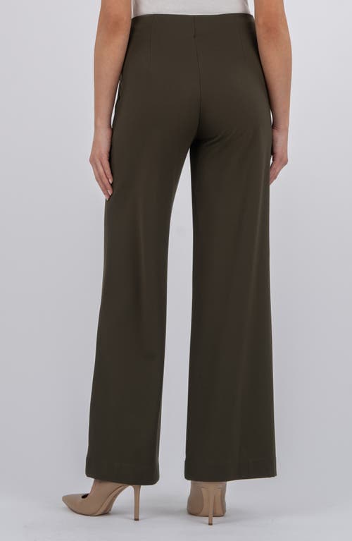 Kut From The Kloth Meg High Rise Crop Wide Leg Pants In Green