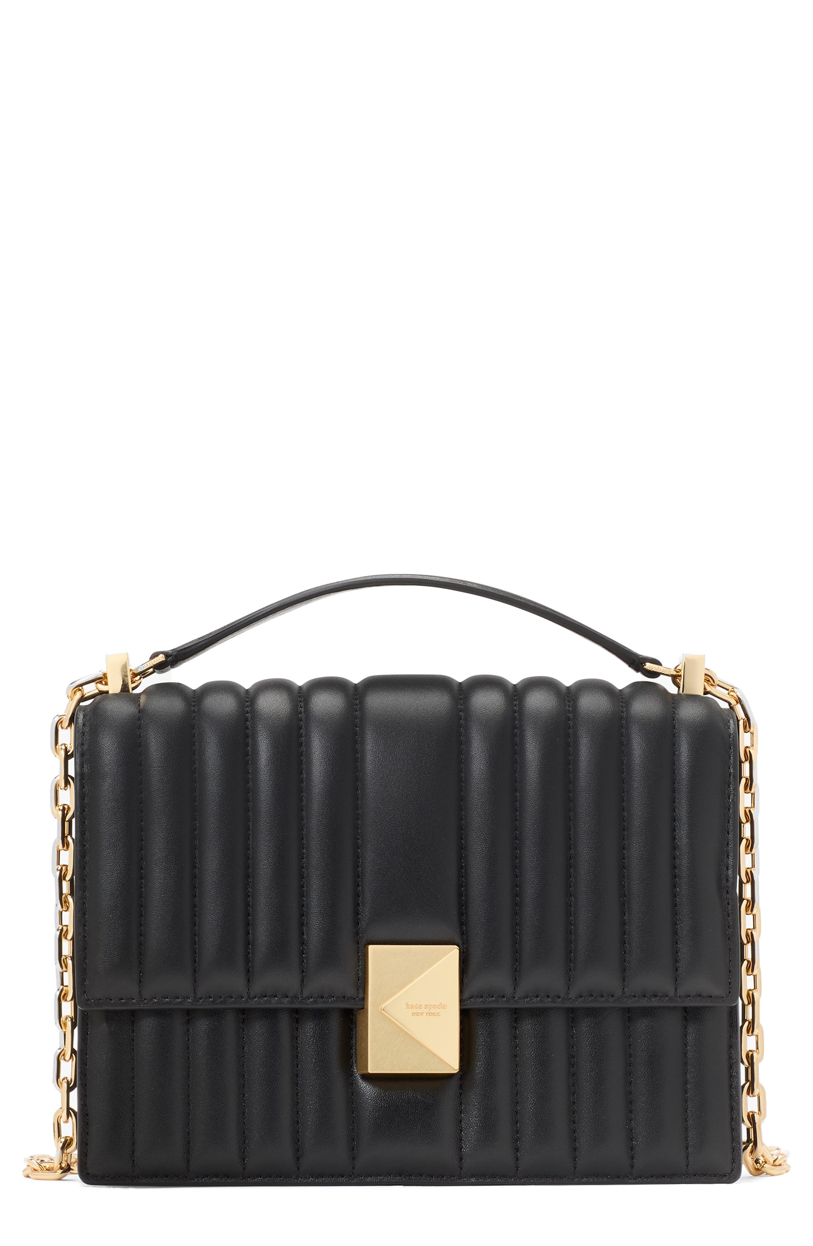 Kate Spade New York deco quilted leather convertible crossbody bag, Main, color, 