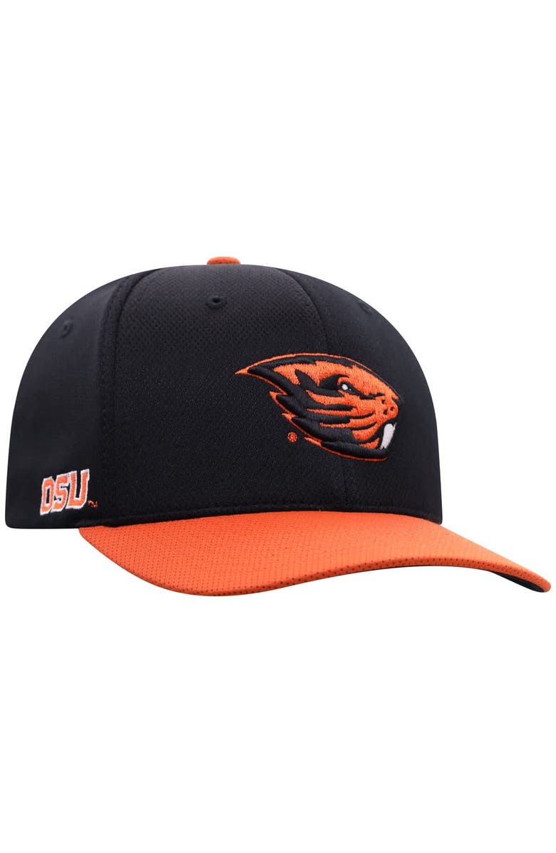 TOP OF THE WORLD Men's Top of the World Black Oregon State Beavers Reflex Fitted Hat, Main, color, Black