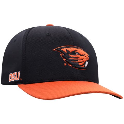 Men's Top of the World  Black Oregon State Beavers Reflex Fitted Hat