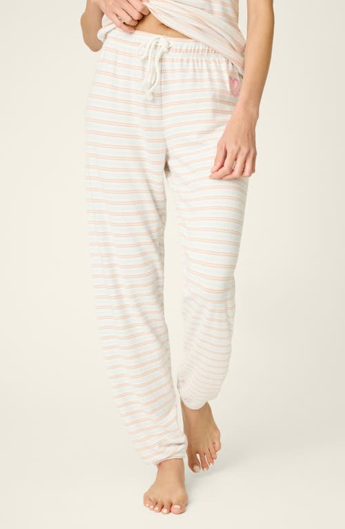 Pj Salvage Jadore Amour Striped Pajama Pants In Stripe Multi