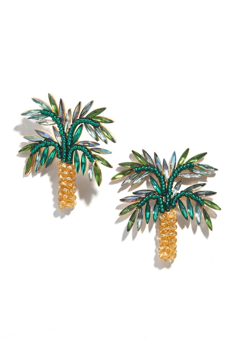 BaubleBar Palms Statement Stud Earrings, Main, color,