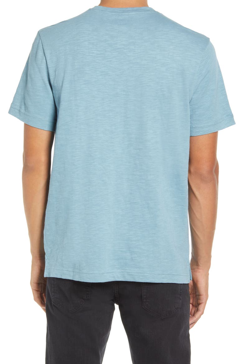 Crewneck Cotton Slub Jersey T-Shirt, Alternate, color, BLUE SMOKE